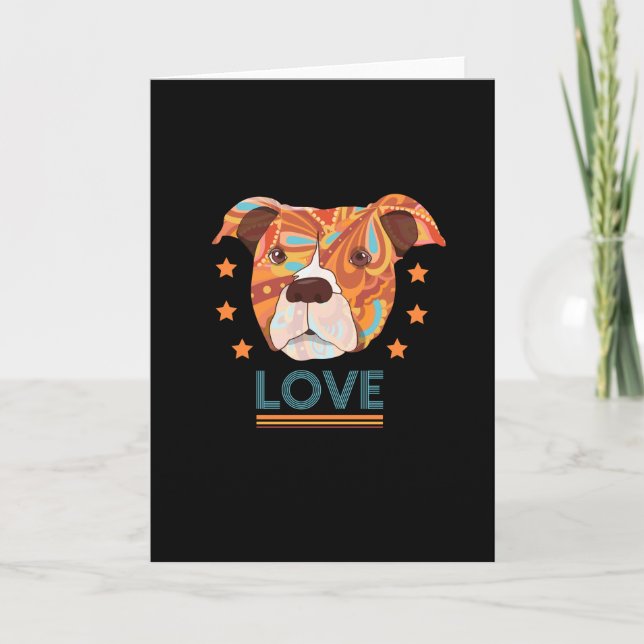 Tarjeta Pittie Dad American Pit Bull Terrier (Anverso)