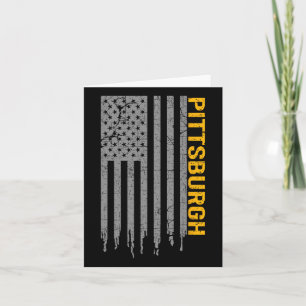 Tarjeta Pittsburgh Bandera Estadounidense Patriótica Estad