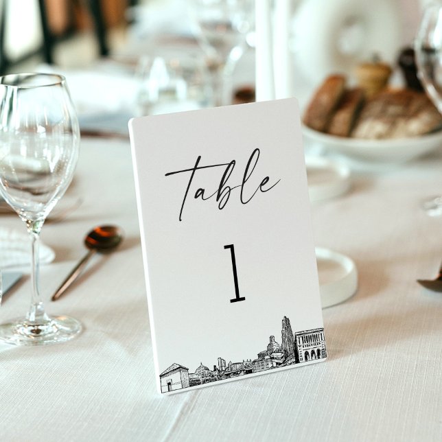 Tarjeta Pittsburgh Skyline Table Number 3.5x5 (Subido por el creador)