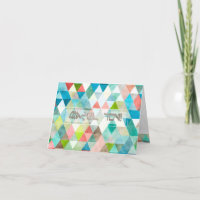 PixDezines Boho Triangles Mazel Tov/Felicitaciones