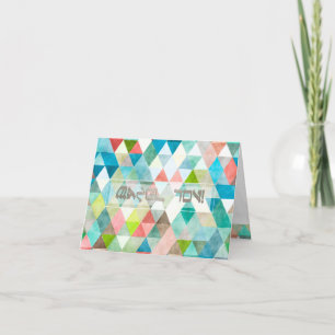 Tarjeta PixDezines Boho Triangles Mazel Tov/Felicitaciones