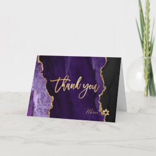 Tarjeta PixDezines H2 Agate Púrpura Mitzvah ✡ Gracias