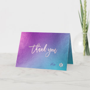 Tarjeta PixDezines Iris Ombre Azul Viol ✡ Gracias