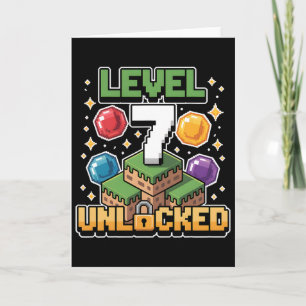 Tarjeta Pixel Gaming Juego De Video Para Niño De 7 Años Cu