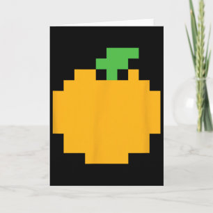 Tarjeta Pixel Naranja Juego De Video De Los 80 Halloween F
