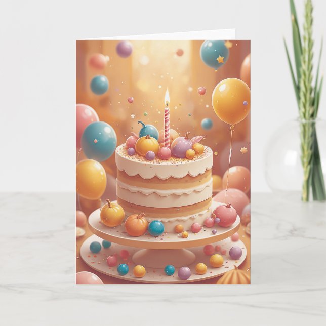 Tarjeta Pixel Power Birthday Wishes (Anverso)