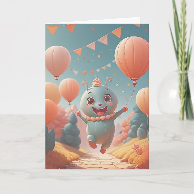 Tarjeta Pixelated Birthday Quest (Anverso)
