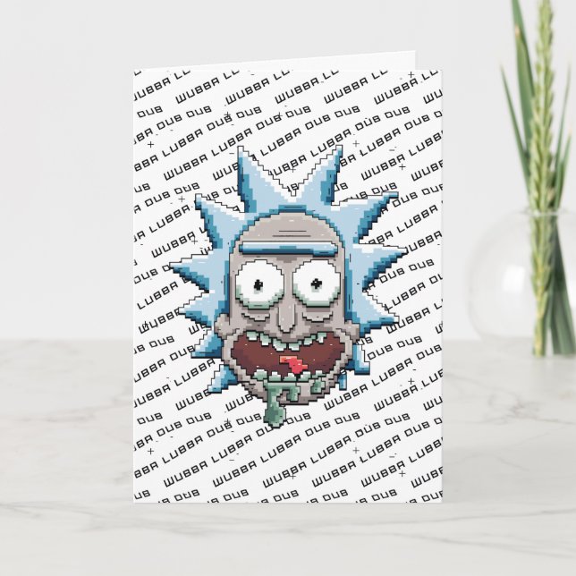 Tarjeta Pixelverse Rick Drooling Head (Anverso)