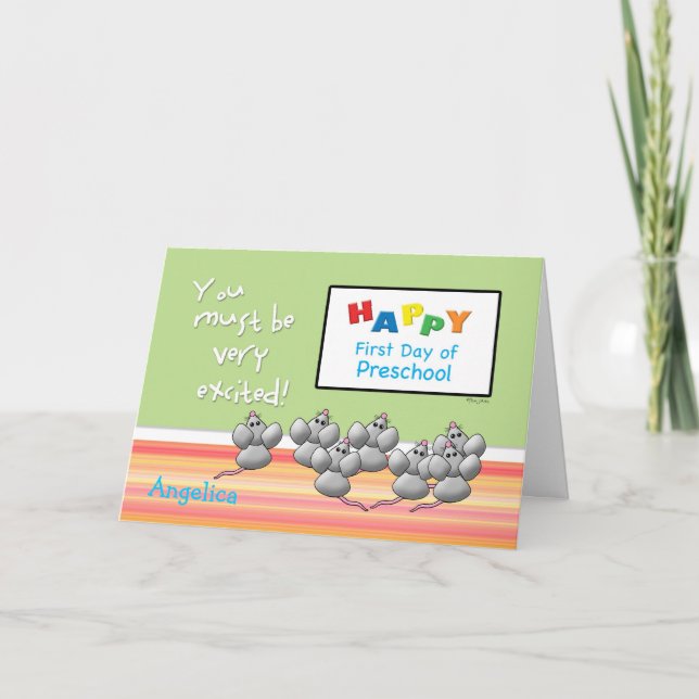 Tarjeta Pizarra para niños de primer día y niños de preesc (Anverso)