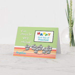 Tarjeta Pizarra para niños de primer día y niños de preesc