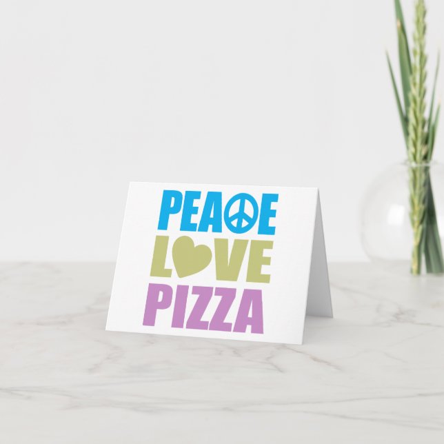 Tarjeta Pizza de amor por la paz (Anverso)