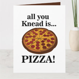 Tarjeta Pizza de Pepperoni Comida Divertida