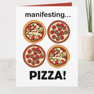 Tarjeta Pizza de Queso con Pepperoni Manifestante