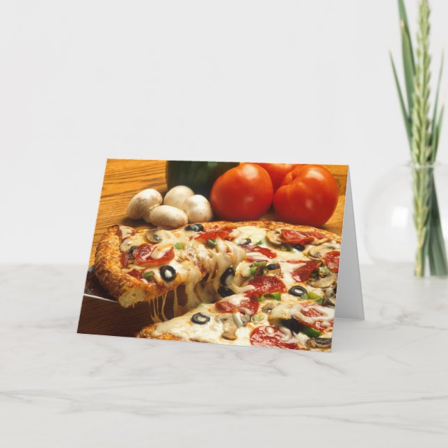 Tarjeta Pizza deliciosa (Anverso)