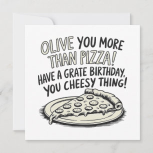 Tarjeta Pizza Feliz Cumpleaños