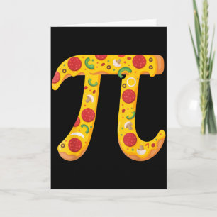Tarjeta Pizza Pi Para Amantes De Las Matemáticas Y Comida 