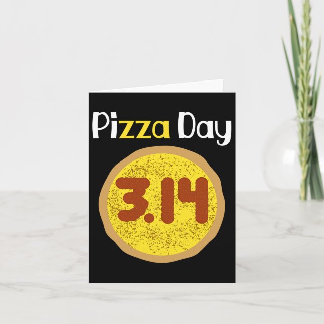 Tarjeta Pizza Pun Shirt 3.14 Pizza Pi (Anverso)