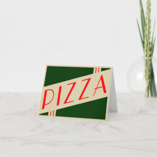 Tarjeta pizza retra
