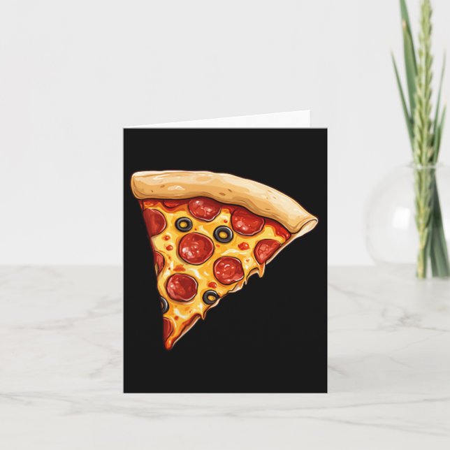 Tarjeta Pizza Slice Minimalista (Anverso)