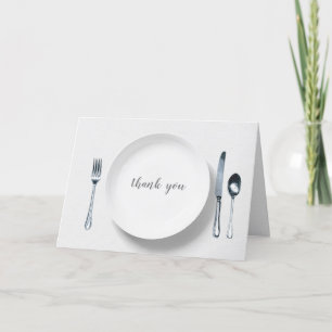 Tarjeta placa blanca con plata gracias