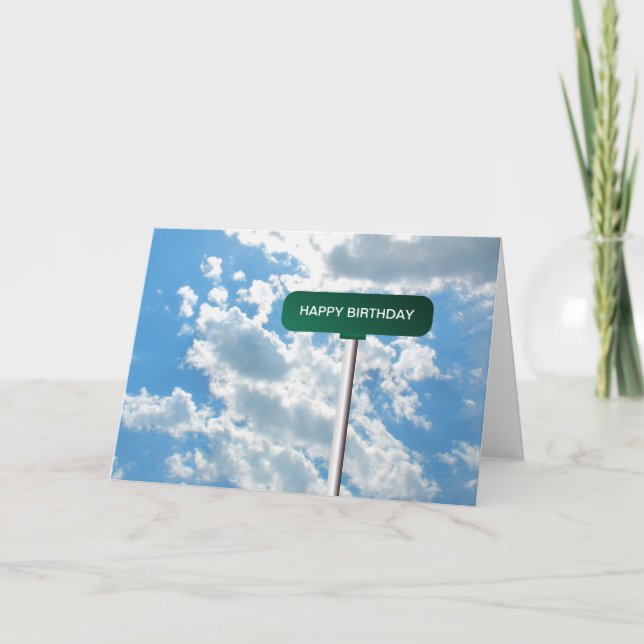 Tarjeta Placa de calle conocida personalizada del camino (Anverso)