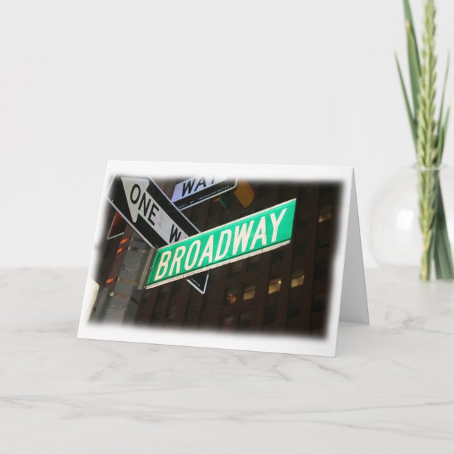 Tarjeta Placa de calle de Broadway (Anverso)