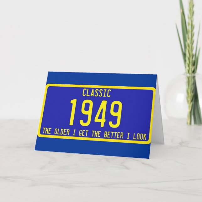 TARJETA PLACA DE LICENCIA CLÁSICA / ANTIGUA PARODIA DE CUM (Anverso)