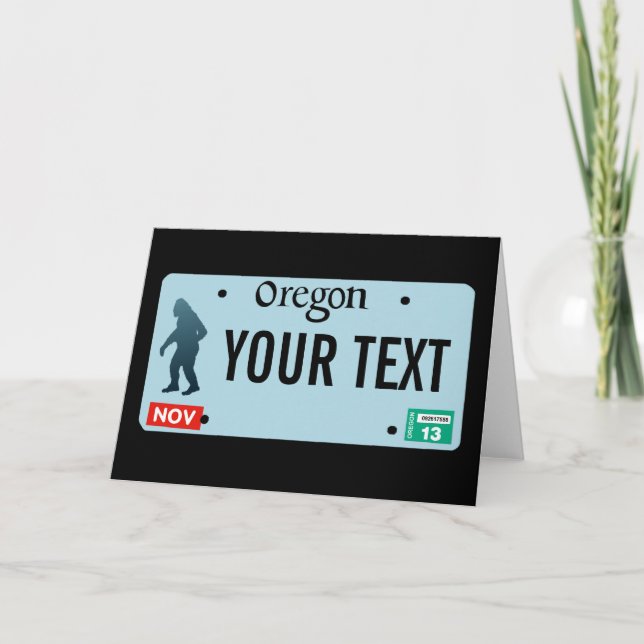 Tarjeta Placa de licencia Oregon Sasquatch (Anverso)