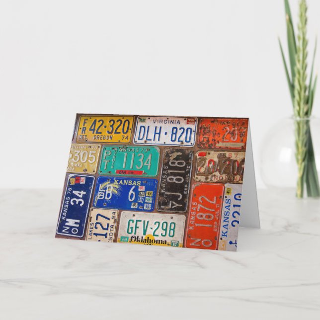 Tarjeta Placa de licencia rusty (Anverso)