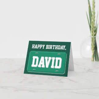 Tarjeta Placa de licencia verde y blanca personalizada Cum