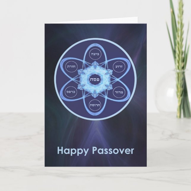 Tarjeta Placa del Séder de la Pascua (Anverso)
