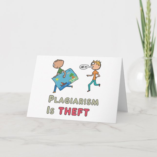 Tarjeta Plagiarism Is Theft (Anverso)