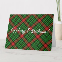 Tarjeta Plaid de Navidad Rojo y Verde para envolver  