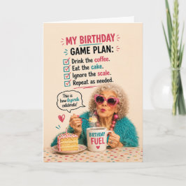 Tarjeta Plan de Cumpleaños de Anciana Sassy