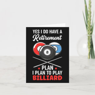 Tarjeta Plan de Jubilación Billiard Snooker Ball