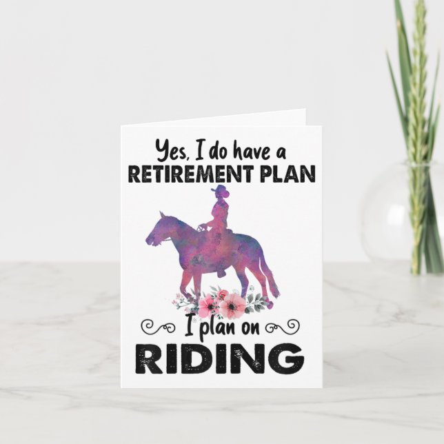 Tarjeta Plan de Jubilación Caballos Caballos Lover Funny H (Anverso)