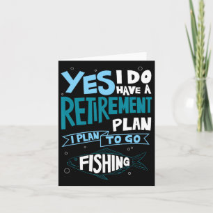 Tarjeta Plan de Jubilación de Pesca Regalos de Jubilación