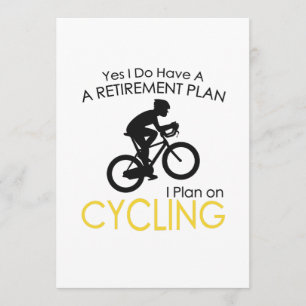 Tarjeta Plan de Jubilación Gracioso Bicicleta Ciclismo Reg