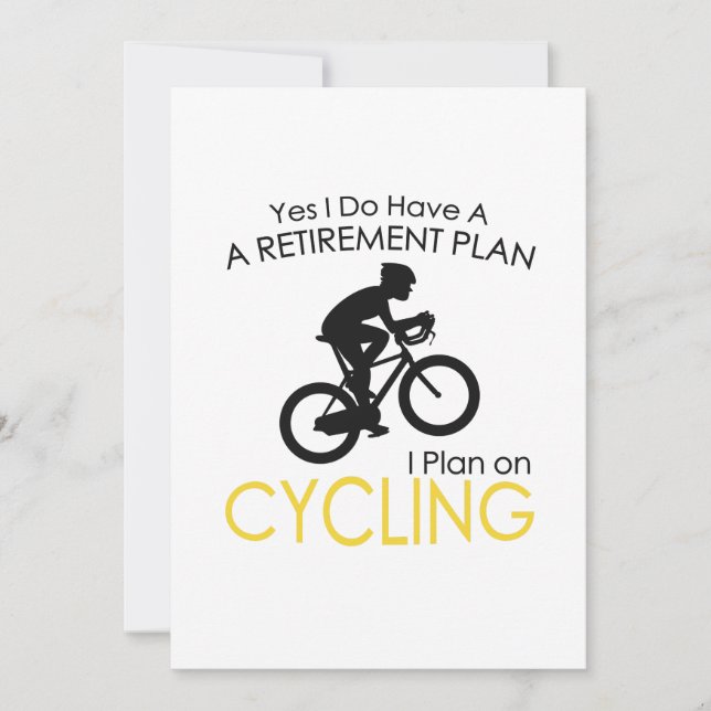 Tarjeta Plan de Jubilación Gracioso Bicicleta Ciclismo Reg (Anverso)