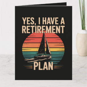 Tarjeta Plan de jubilación navegación a vela velero