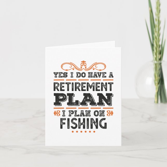 Tarjeta Plan de Jubilación Regalo de Pesca Gracioso (Anverso)