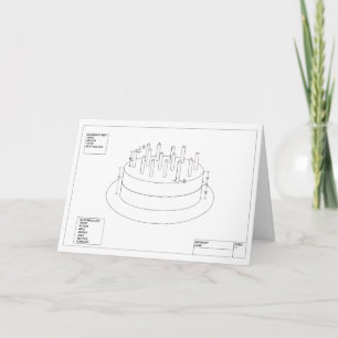 Tarjeta Plan de Pastel de Cumpleaños al Fiesta