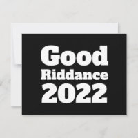 Tarjeta plana 2022 de color personalizado y texto 