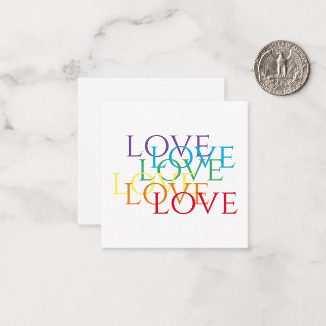 Tarjeta plana 2.5x2.5 de AMOR DE LLUVIA (Anverso/Reverso In Situ)