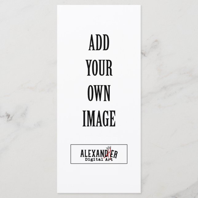 Tarjeta plana 4x9" (Anverso)