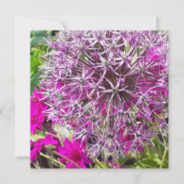 Tarjeta plana Allium & Summer Flowers