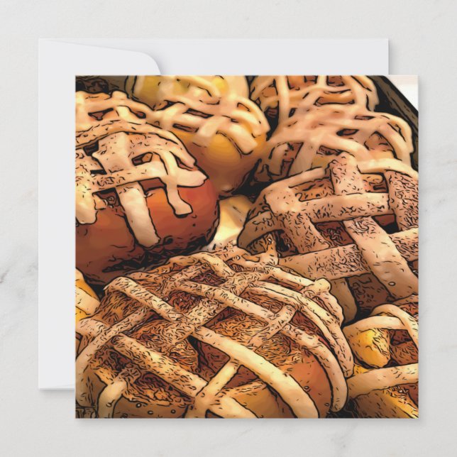 Tarjeta plana Apple Pie Tarts (Anverso)