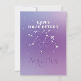 Tarjeta plana Aquarius Lavender de Rótulo Zodiac