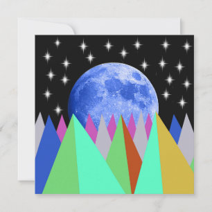 Tarjeta plana azul lunar