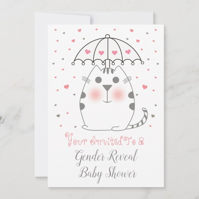 Tarjeta plana Baby Shower Revelada por Género (Anverso)